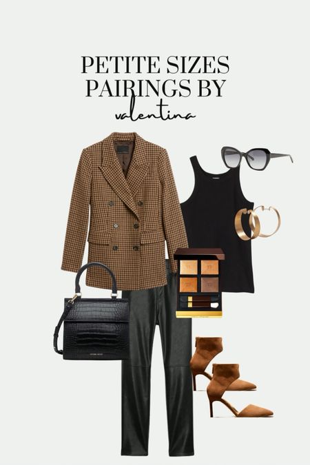 New in, petite fashion, new season, fall styles, fall fashion, outfit inspiration, gold hoops, black sunglasses, black bag, Givenchy eyeshadow, leather trousers, black tank, sunglasses 


#LTKstyletip #LTKSeasonal