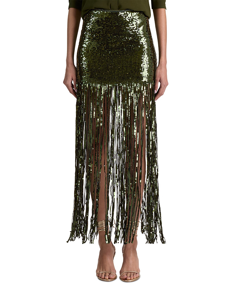 Alice and Olivia Kendra Sequinned Fringe Skirt | Bloomingdale's (US)