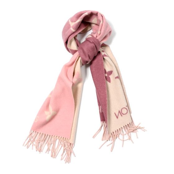 Cashmere Monogram Gradient Reykjavik Scarf Light Pink | FASHIONPHILE (US)