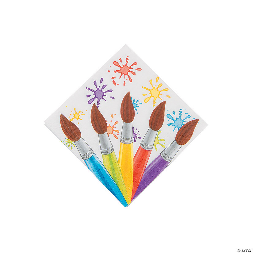 Artist Party Beverage Napkins - 16 Pc. | Oriental Trading Company