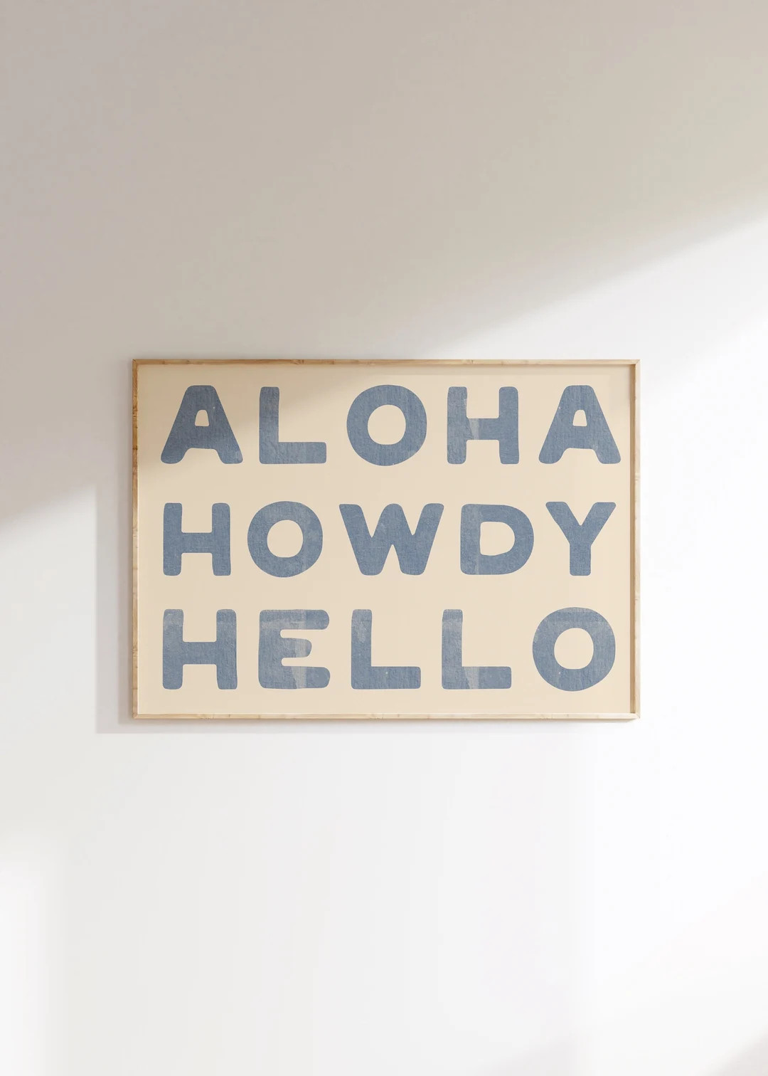Aloha Howdy Hello Print: Coastal Cowgirl Wall Art (Digital Print) | Etsy (US)