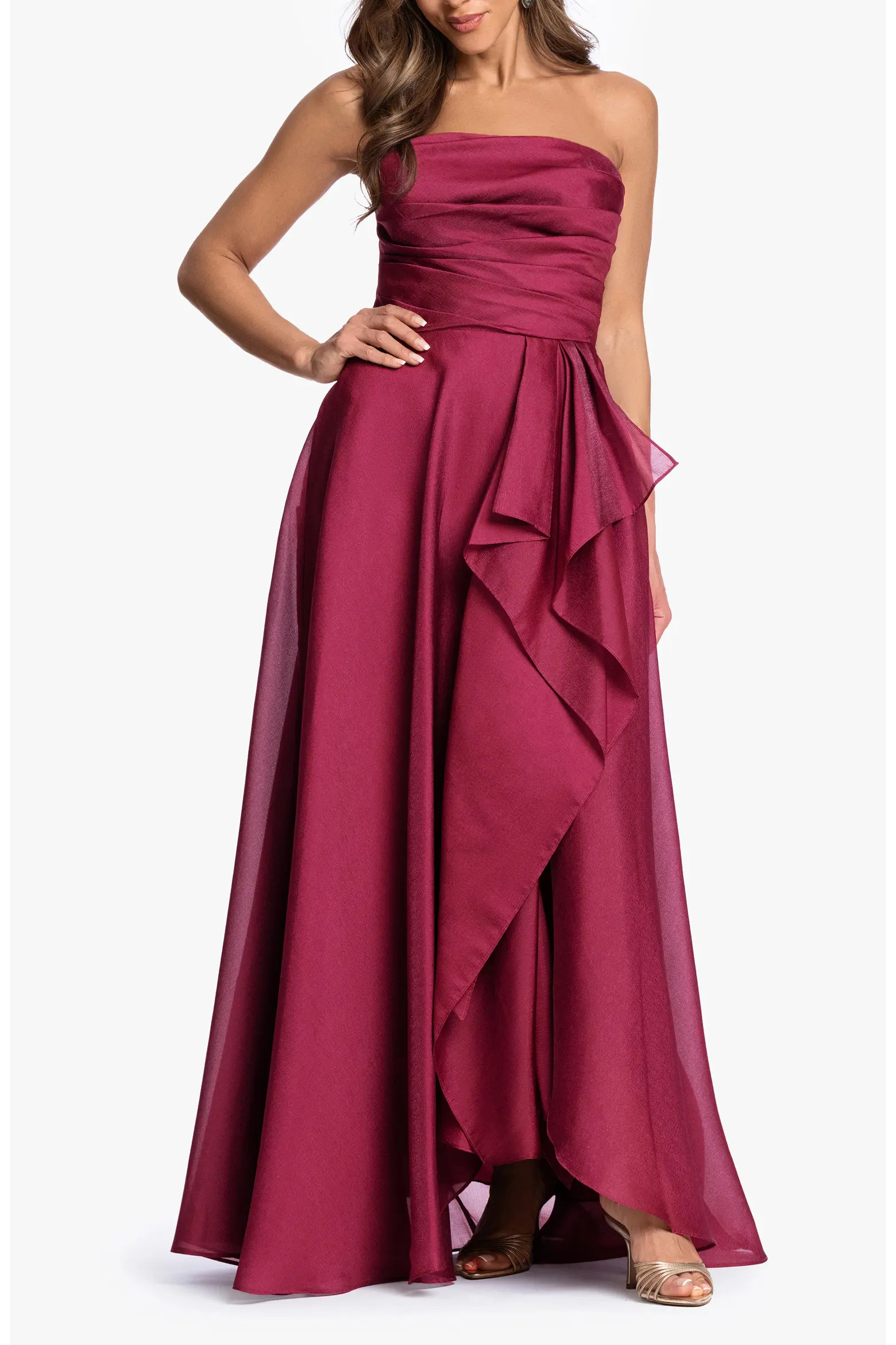 Strapless Organza Ruffle Gown (Women) | Nordstrom | Nordstrom
