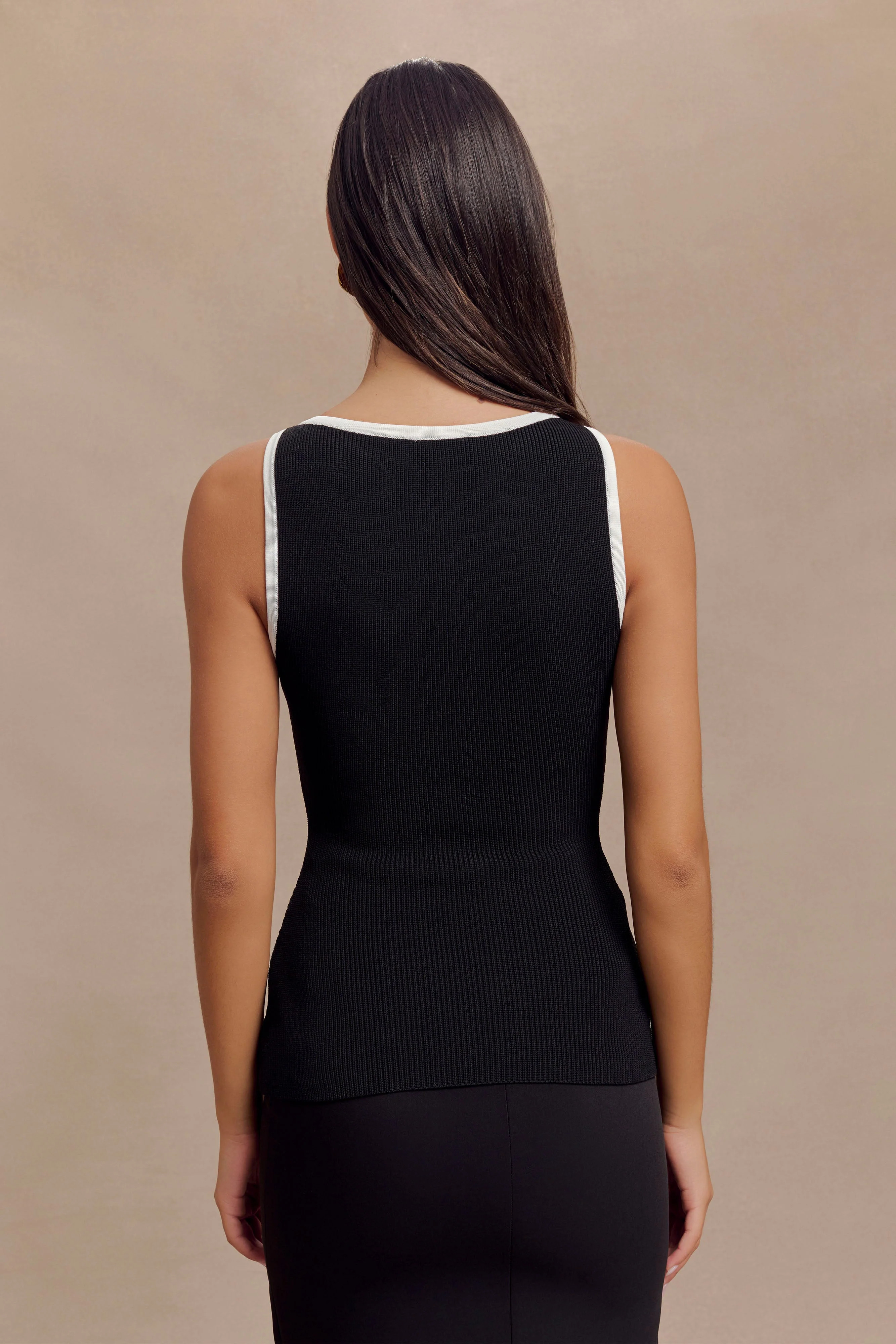 Sawyer Longline Top - Black/White | MESHKI US