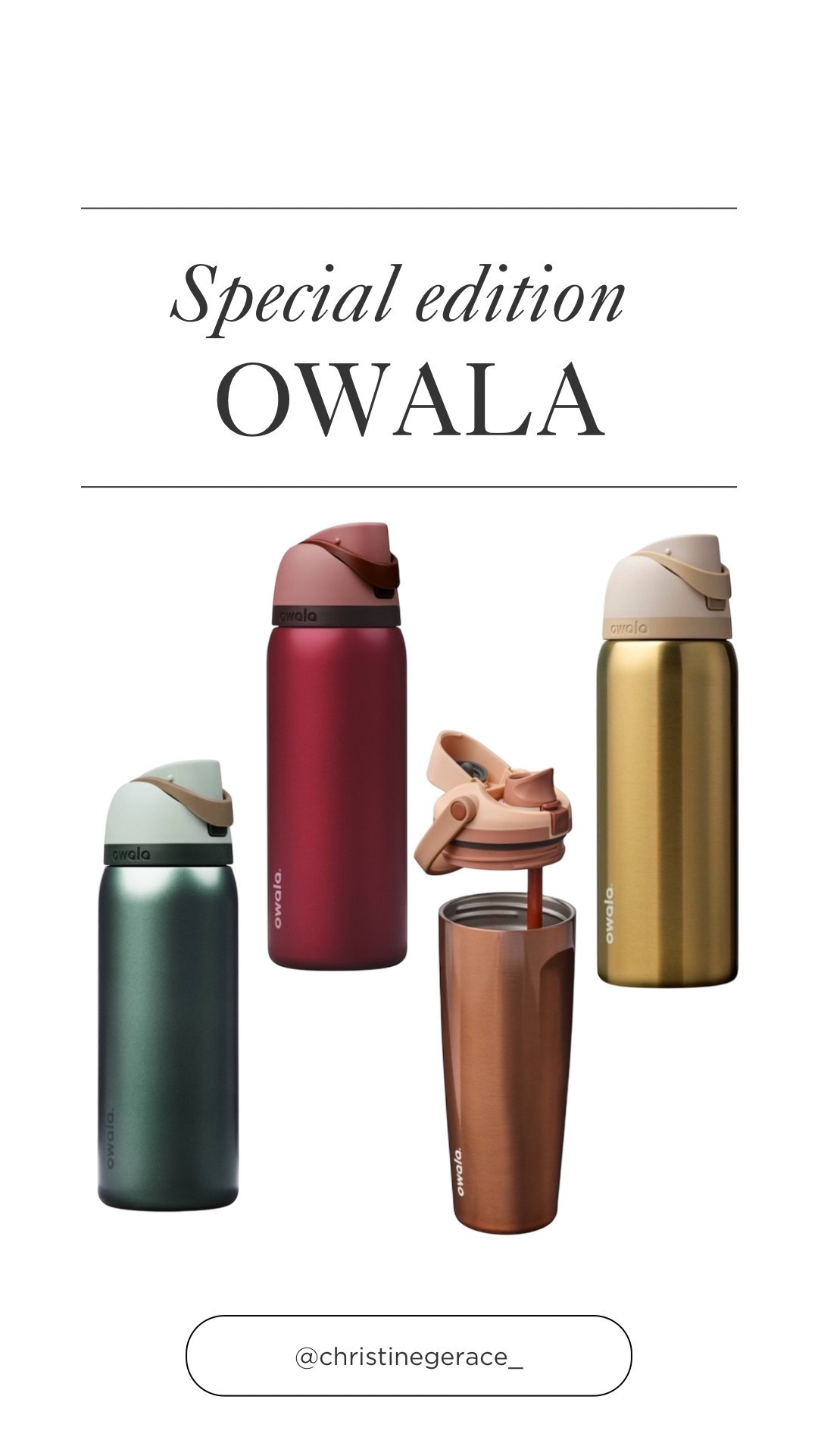 Special edition, a Walla water bottle at target!! perfect for a Christmas gift!! 

#owala #waterbottle #christmasgift #giftidea 

#LTKGiftGuide #LTKHoliday #LTKselfcare