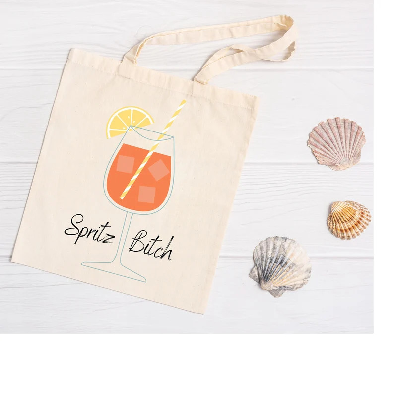 Aperol Spritz Tote for Girls Trip Favor Bag for Aperol Spritz Party on the Beach Bag for Fun Moms... | Etsy (US)