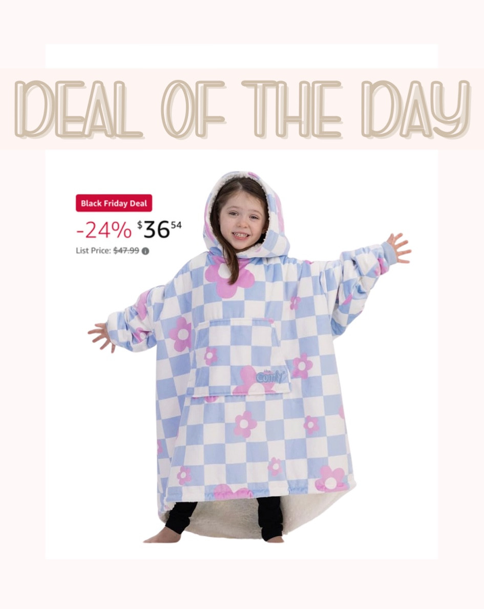 The comfy Junior hoodie blanket! 25% off and this is the cutest print. These are one size fit all hoodie blankets perfect for kids, teens, and tweens Christmas gifts!

Kids Christmas gift ideas, kids, gift, guide, team gift, guide, tween gift guide, gift guide for seven-year-old girl, gift died for eight-year-old girl, gift guide for six-year-old girl, gift ideas for girls, gift ideas for little girls, Amazon Black Friday deals, Amazon, deal of the day, daily deals, Christmas gifts for kids

#LTKHoliday #LTKGiftGuide #LTKCyberWeek