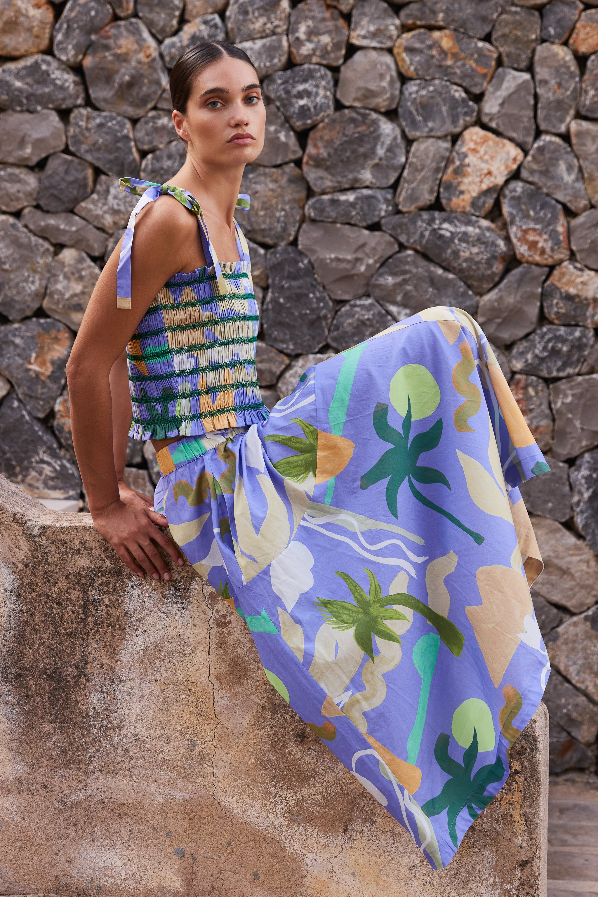 Olivia Skirt- Paradiso Blue | Oliphant Design