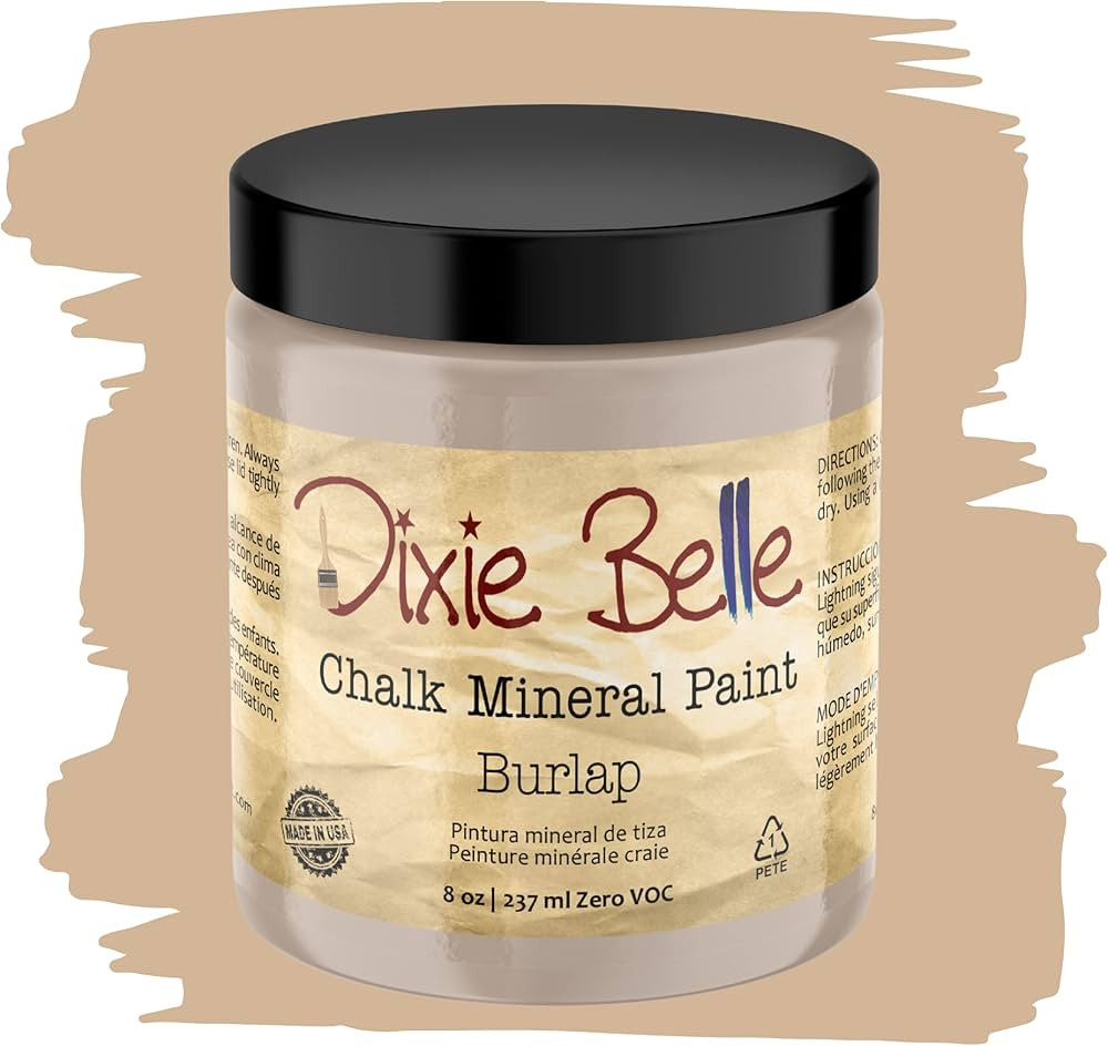 Dixie Belle Paint Company Chalk Finish Furniture Paint | Burlap (8oz) | Matte Cozy Tan Chic Chalk... | Amazon (US)