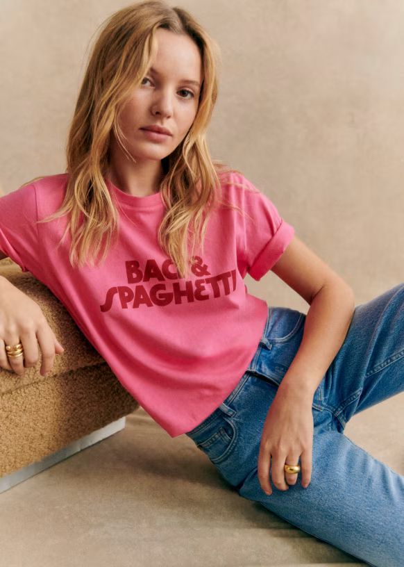 Baci & Spaghetti T-Shirt - Pink Creation | Sezane Paris