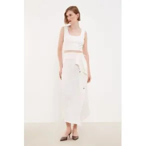 Cropped Alfaiataria Alça OFF WHITE | OffPremium (BR)