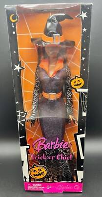 Barbie Doll 2008 Trick Or Chic Halloween M3539 Mattel Black Witch NIB | eBay US