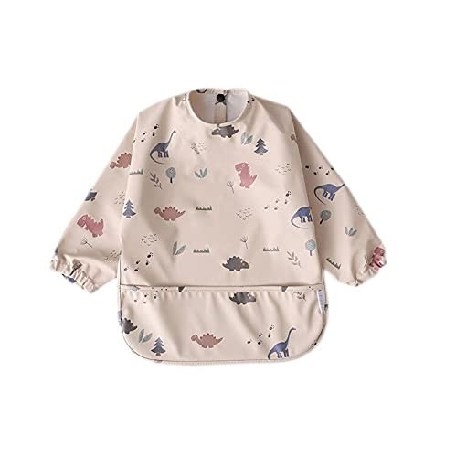 Waterproof Baby Bibs,Infant Toddler Long Sleeve Feeding Bib With Food Catcher,Easy Clean & Washab... | Amazon (US)