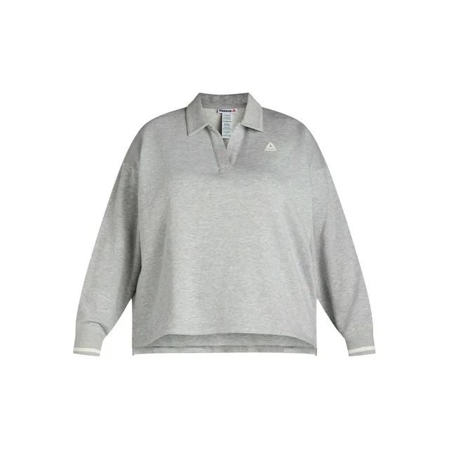 Reebok Women's and Women's Plus Varsity Polo Sweatshirt, Sizes XS-4X | Walmart (US)