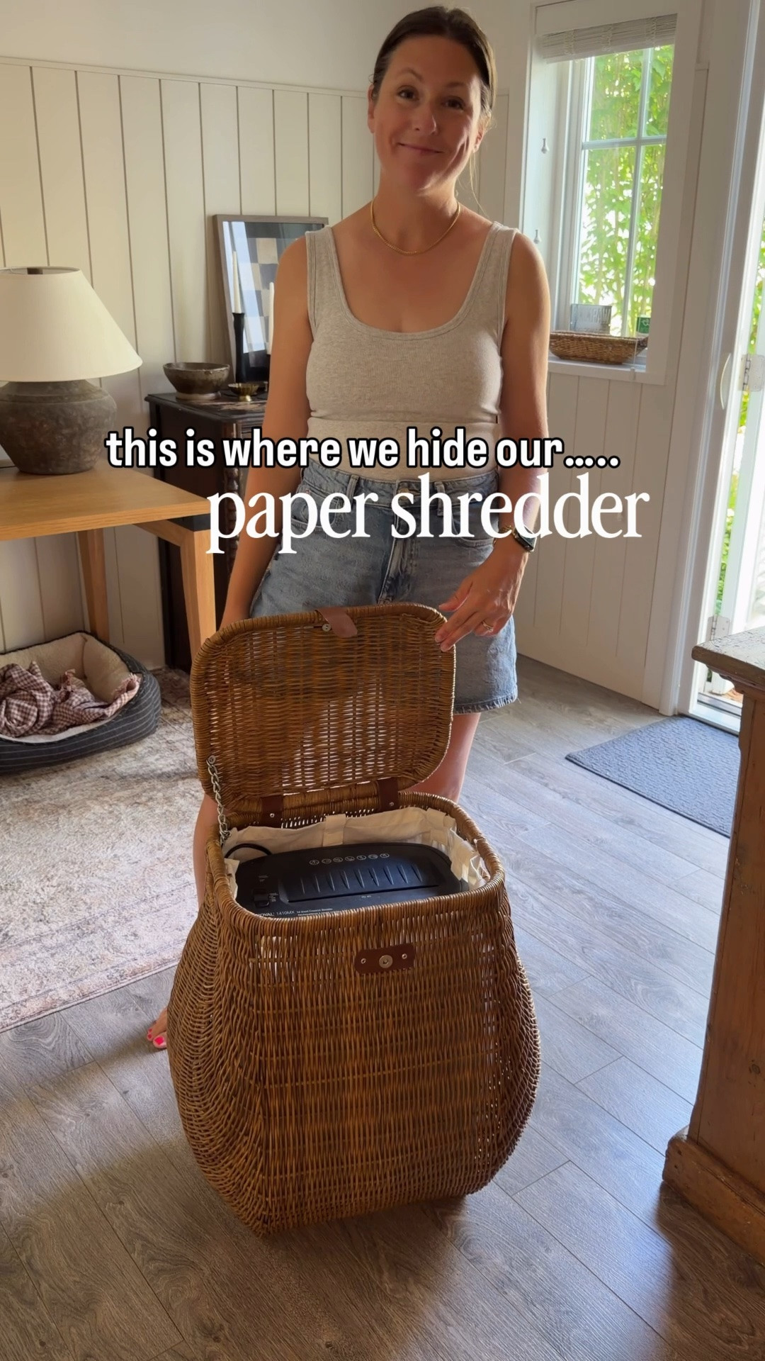 POV: you're trying to create an aesthetic office, but your paper shredder keeps ruining the vibe. 😅

I've spent so much time making my home office feel cozy, organized, and intentional, but there was one thing I could never figure out what to do with: my ugly paper shredder. So I started storing it inside this woven hamper and it was honestly one of those "why didn't I do this sooner?" moments.

It completely hides the shredder, adds texture to the room, and looks like decor instead of office equipment. Don’t forget to check the measurements of your own shredder to confirm that it fits! 

While I was browsing, I also found a bunch of new Wayfair finds that are helping me refresh my office and home without spending a fortune.

If you love affordable decor, home organization ideas, aesthetic office inspiration, hidden storage solutions, and budget-friendly finds that look expensive, you're going to want to see this one. #ad 
@Wayfair #WayfairPartner #Wayfair #homeoffice

#LTKfamily #LTKhome #LTKsale