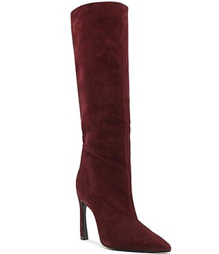 Schutz Cate Curve Tall Nubuck Boots - 7.5 | Dillard's