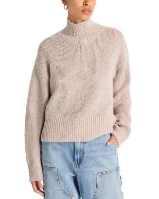 Boxy Snap Front Henley Sweater | Bloomingdale's (US)