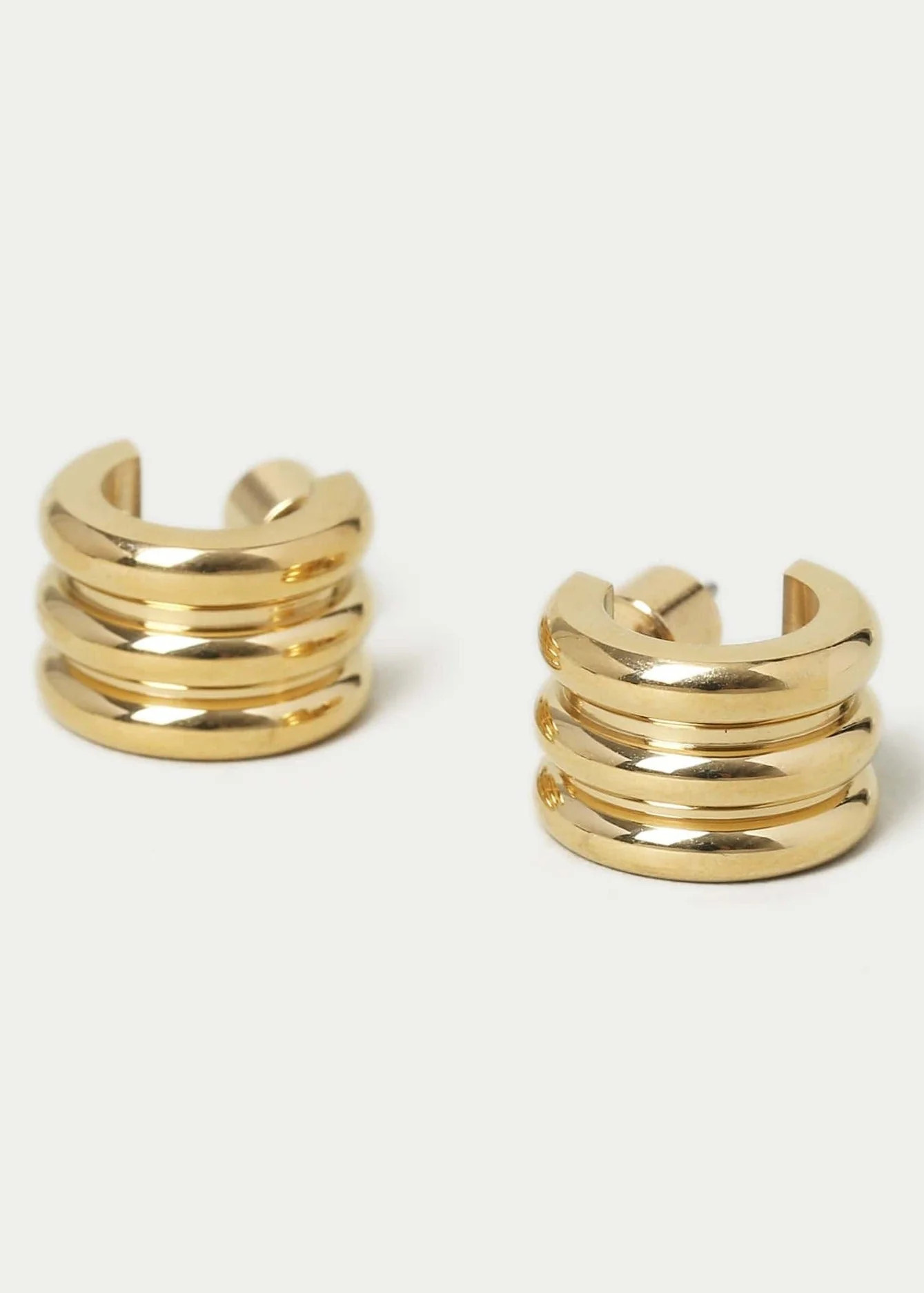 RIDGE HOOP EARRINGS - GOLD PLATED | WAT The Brand