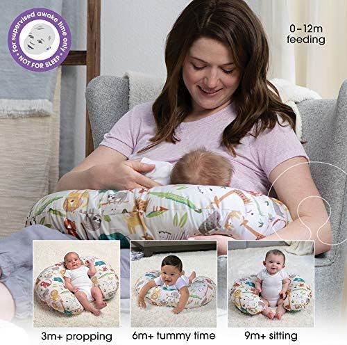 Boppy Nursing Pillow and Positioner—Original | Neutral Jungle Colors with Animals | Breastfeedi... | Amazon (US)