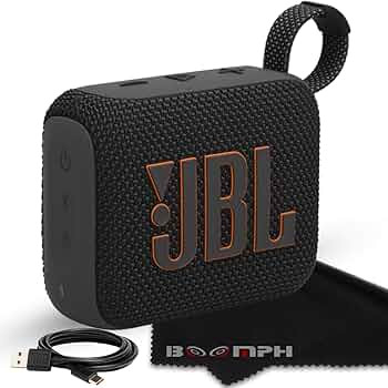 JBL Go 4 Portable Bluetooth Wireless Speaker, IP67 Waterproof and Dustproof Built-in Battery - Bl... | Amazon (US)