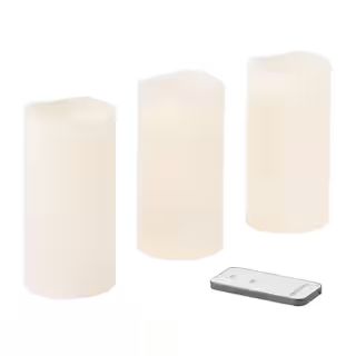 Set of 3-Resin Outdoor Candles | The Home Depot