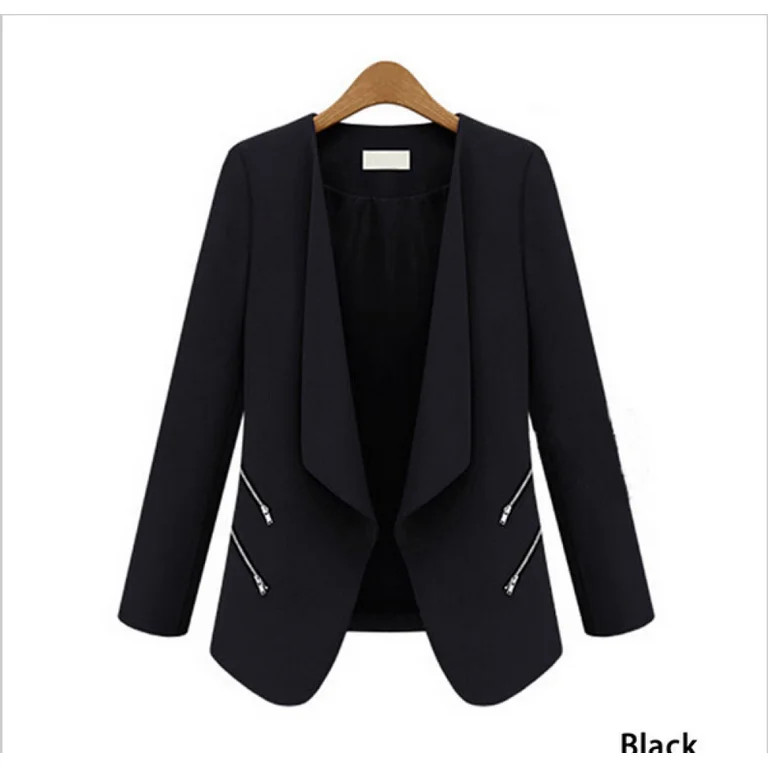 Toamir Women' S Long Sleeves Slimming Business Blazer Open Front Formal Work Coats Personalized Z... | Walmart (US)