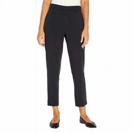 Banana Republic Women s Crop Taper Flat Front Pull-On Pant Black Size 8 NWT | Walmart (US)