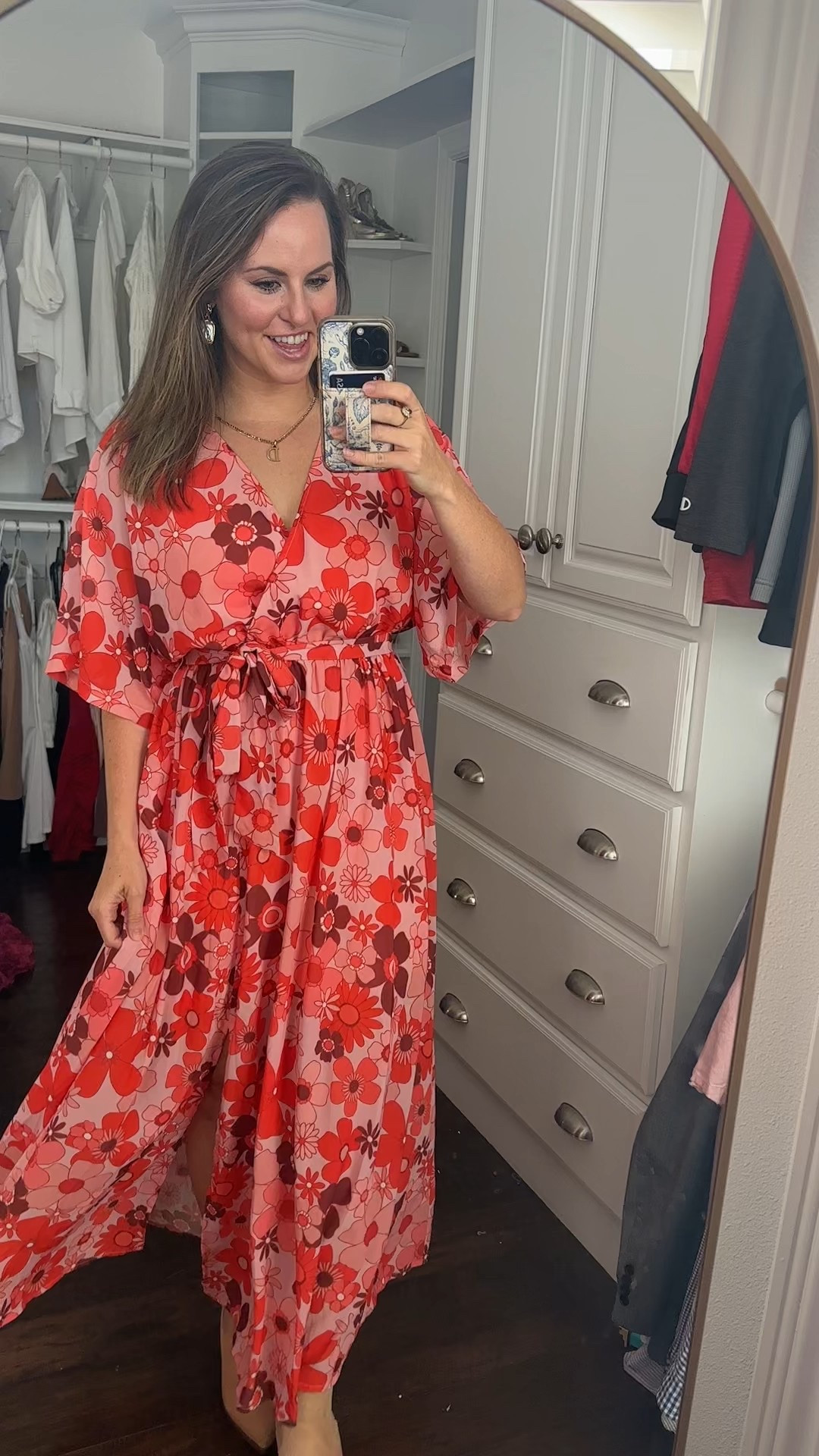 Fall /winter maxi boho dress! outfit idea great for family photo outfits, Thanksgiving outfit ideas, date night, Christmas card photo looks, holiday party dresses, etc! 

Wearing my true size M in all. 

This print goes in and out of stock but there are so many pretty floral prints! 
Amazon fashion finds, Abercrombie plaid wrap skirt, sweater dresses, Christmas dress, nutcracker outfit, floral dresss

#LTKStyleTip #LTKFindsUnder50 #LTKgrwm