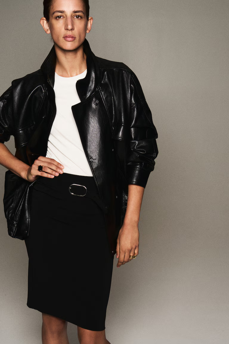 H & M - Belted pencil skirt - Black | H&M (UK, MY, IN, SG, PH, TW, HK)
