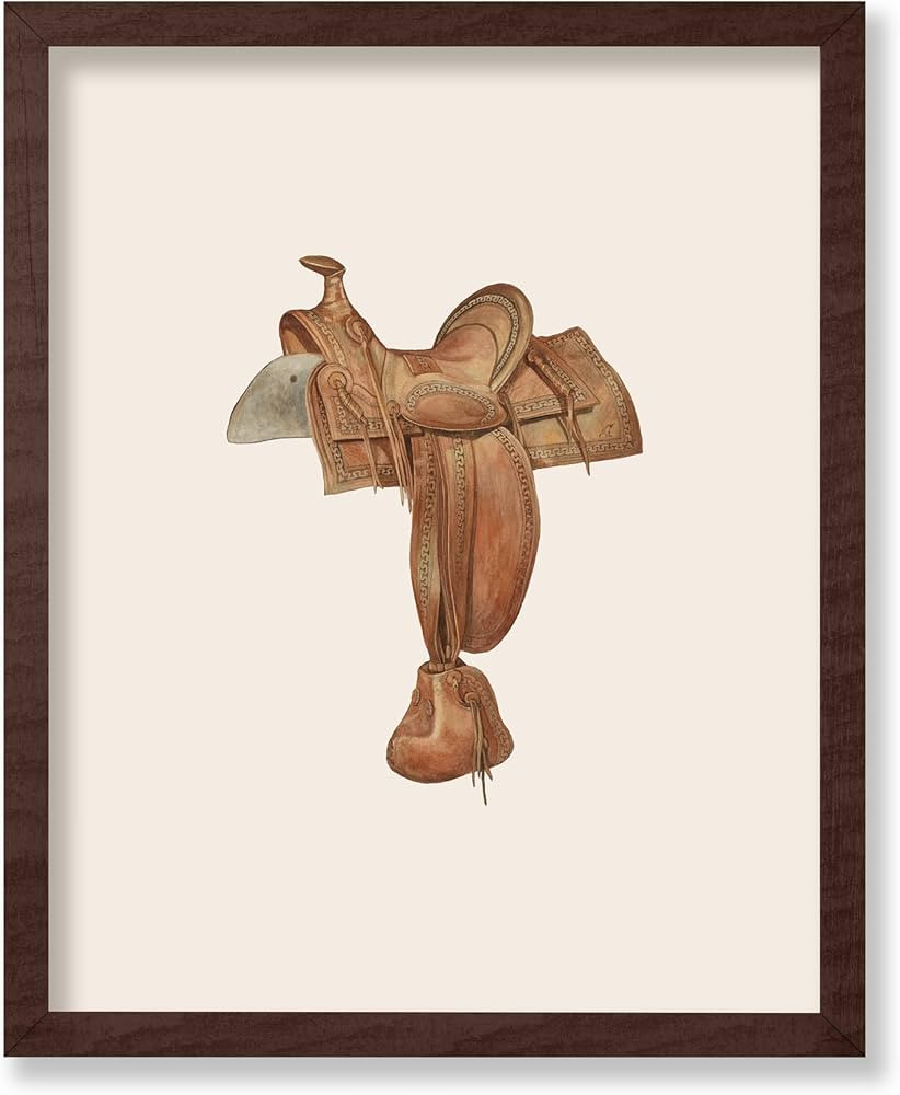 Poster Master Vintage Horse Saddle Poster - Retro Western Print - Saddle Art - Horse Art - Minima... | Amazon (US)