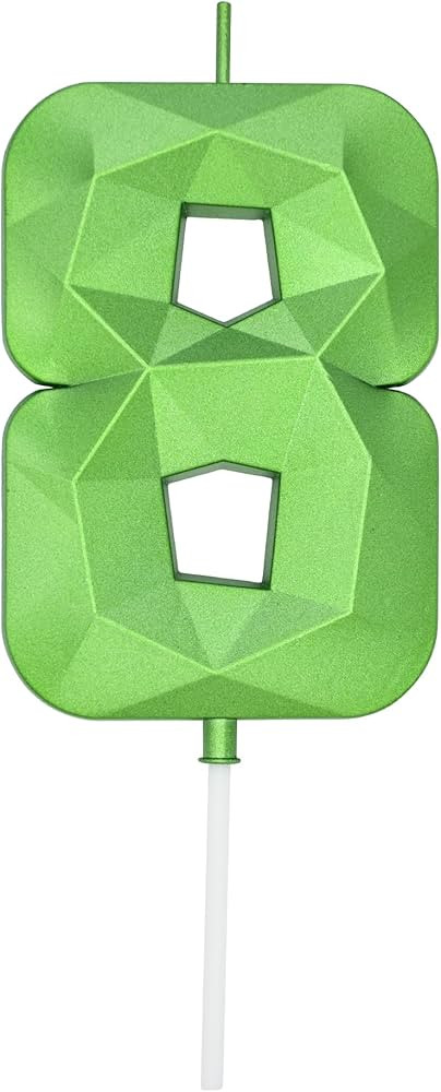 DERVENTA Birthday Candle Big Number 3D Green 3.7 inch Party Celebration Anniversary Decoration Ca... | Amazon (CA)