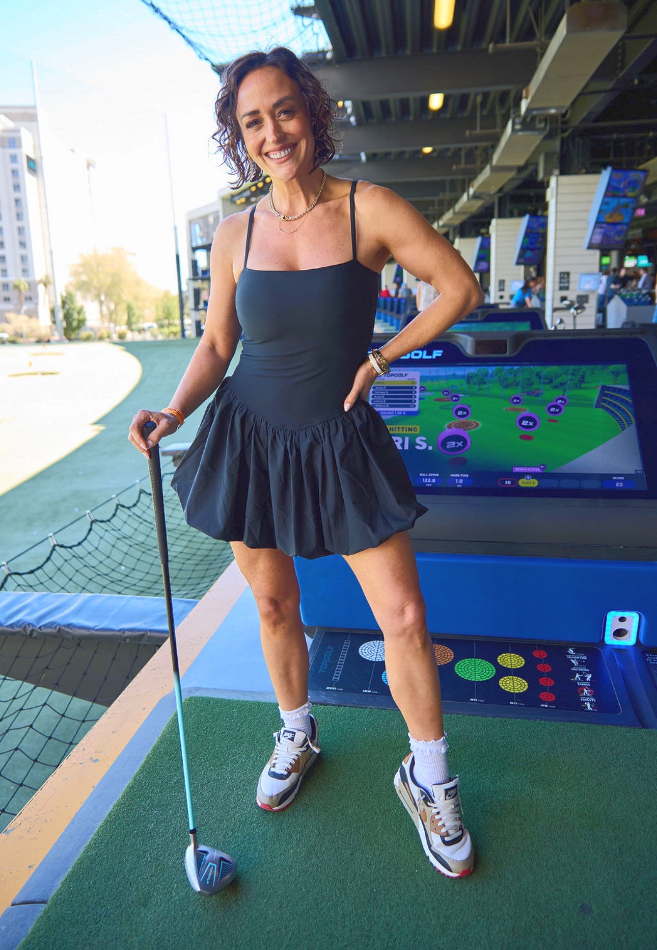 Skort dress a perfect for top golf.  Wearing a S 

#LTKOver40 #LTKFindsUnder100 #LTKSaleAlert