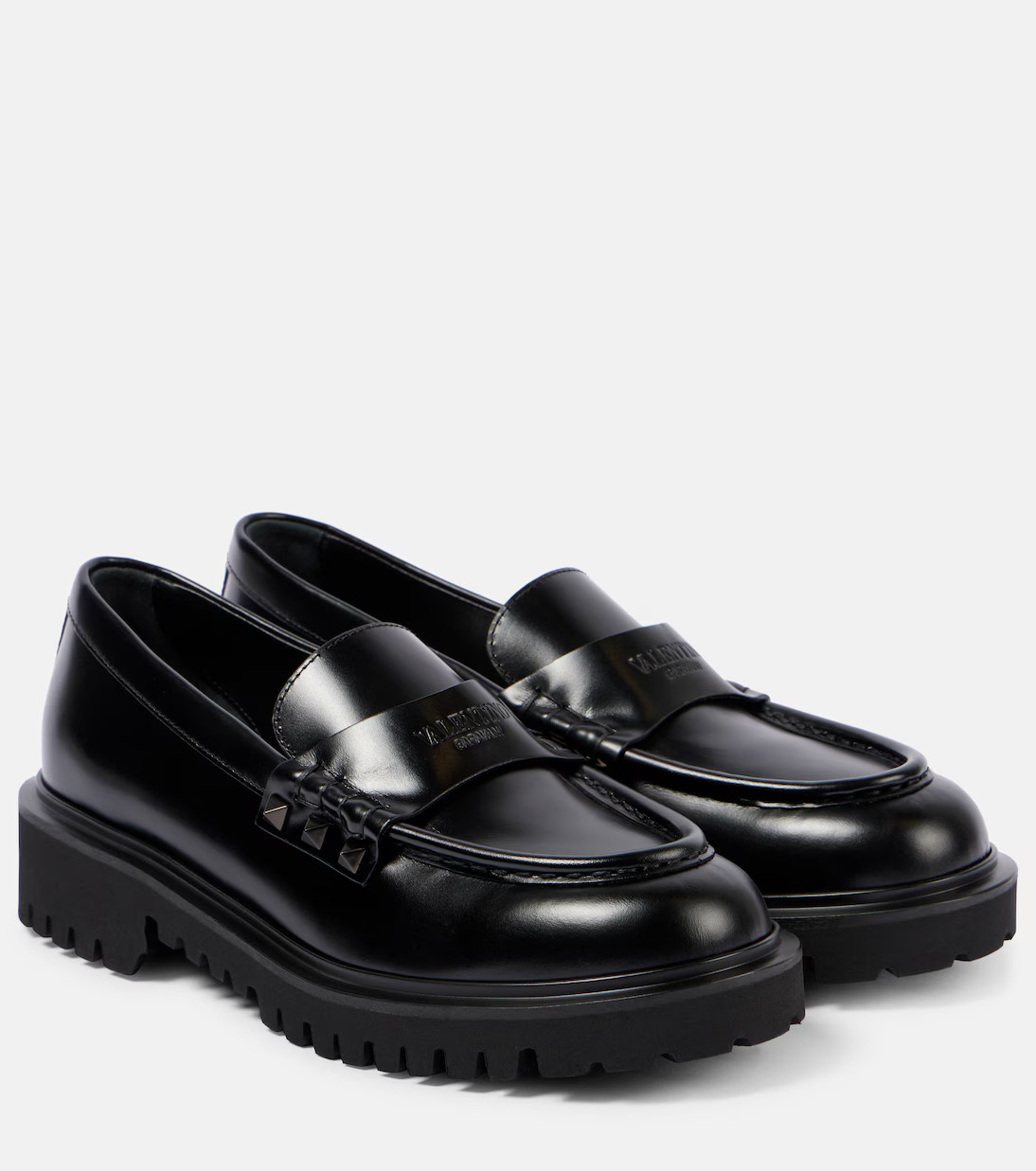 Rockstud leather loafers | Mytheresa (US/CA)