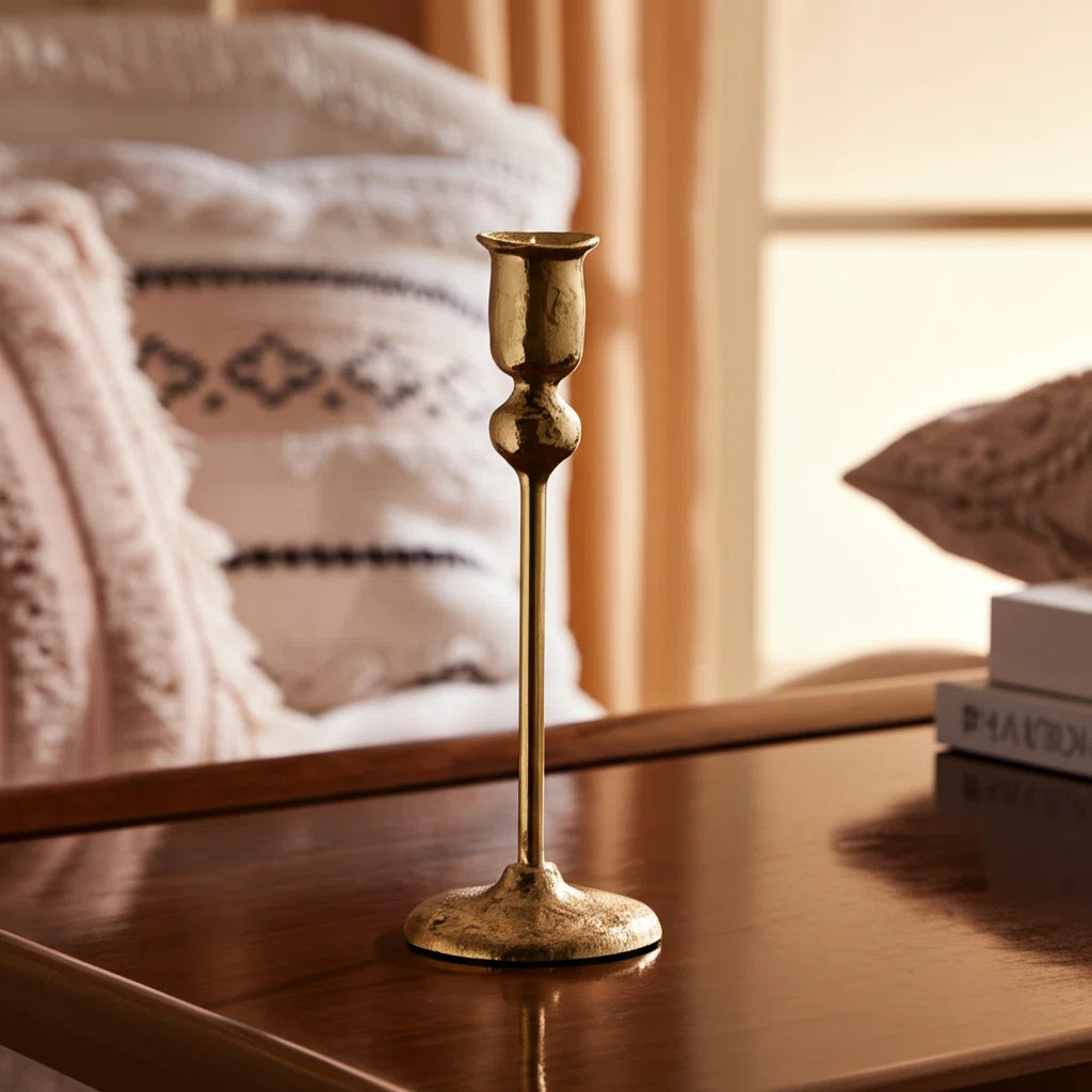 Vintage Taper Holder, Gold | Wayfair North America
