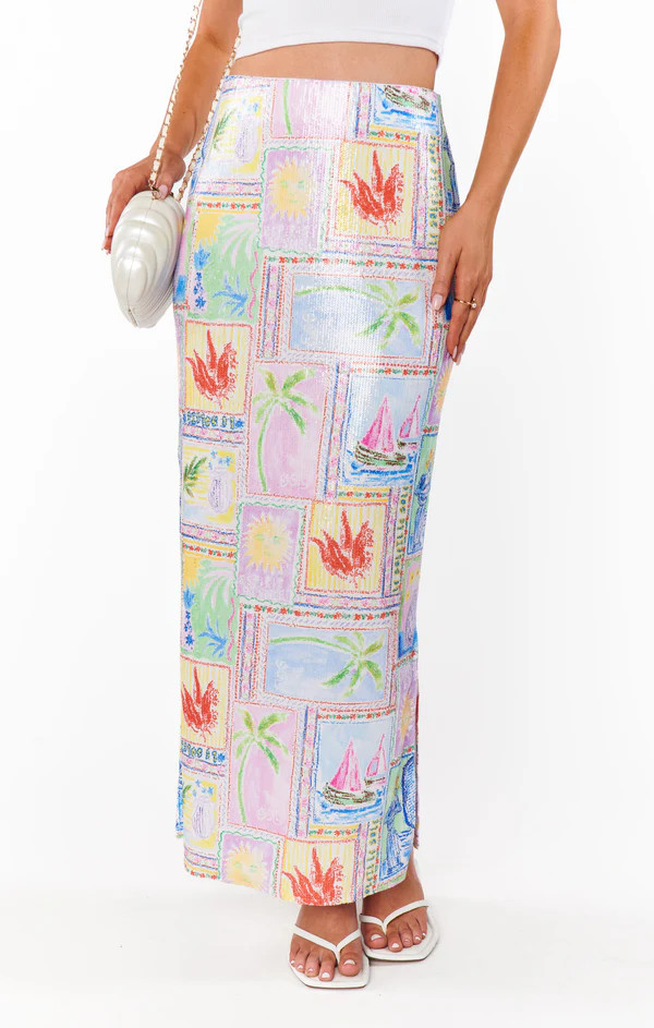 Sunlight Midi Skirt ~ Summer Soleil Sequins | Show Me Your Mumu