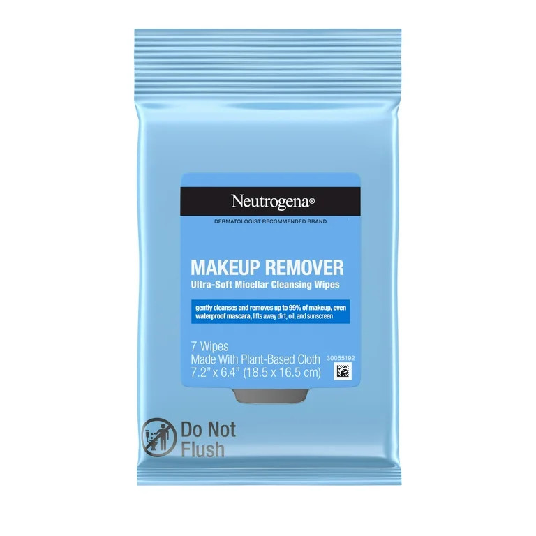 Neutrogena Makeup Remover Cleansing Towelettes, Face Makeup Wipes, Travel Pack, 7 Count | Walmart (US)