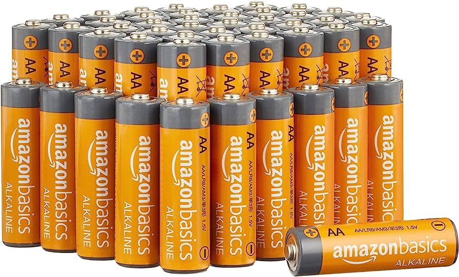 Amazon Basics 48-Pack AA Alkaline High-Performance Batteries, 1.5 Volt, 10-Year Shelf Life | Amazon (US)