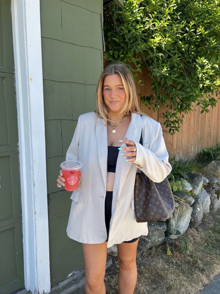 Blazer: size 8 and linked similar!
Free people sports bra M/L tons of colors, align lululemon 6” shorts the most comfy (size 8 tts even pregnant) converse are true to size! 



#LTKbump #LTKunder100