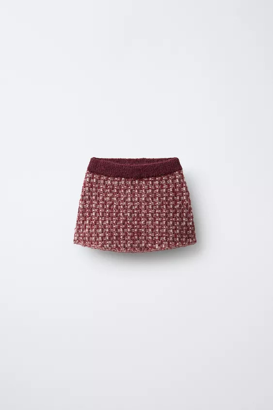 PLAID KNIT SKIRT | Zara US