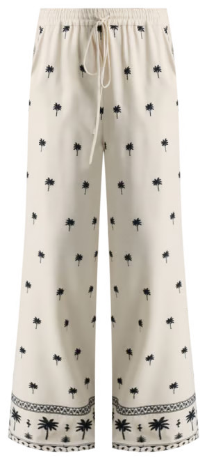 Women's Embroidered Straight-Fit Trousers | Macy's
