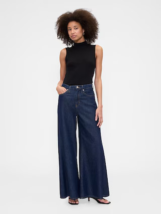 High Rise SuperLight Palazzo Jeans | Gap Factory