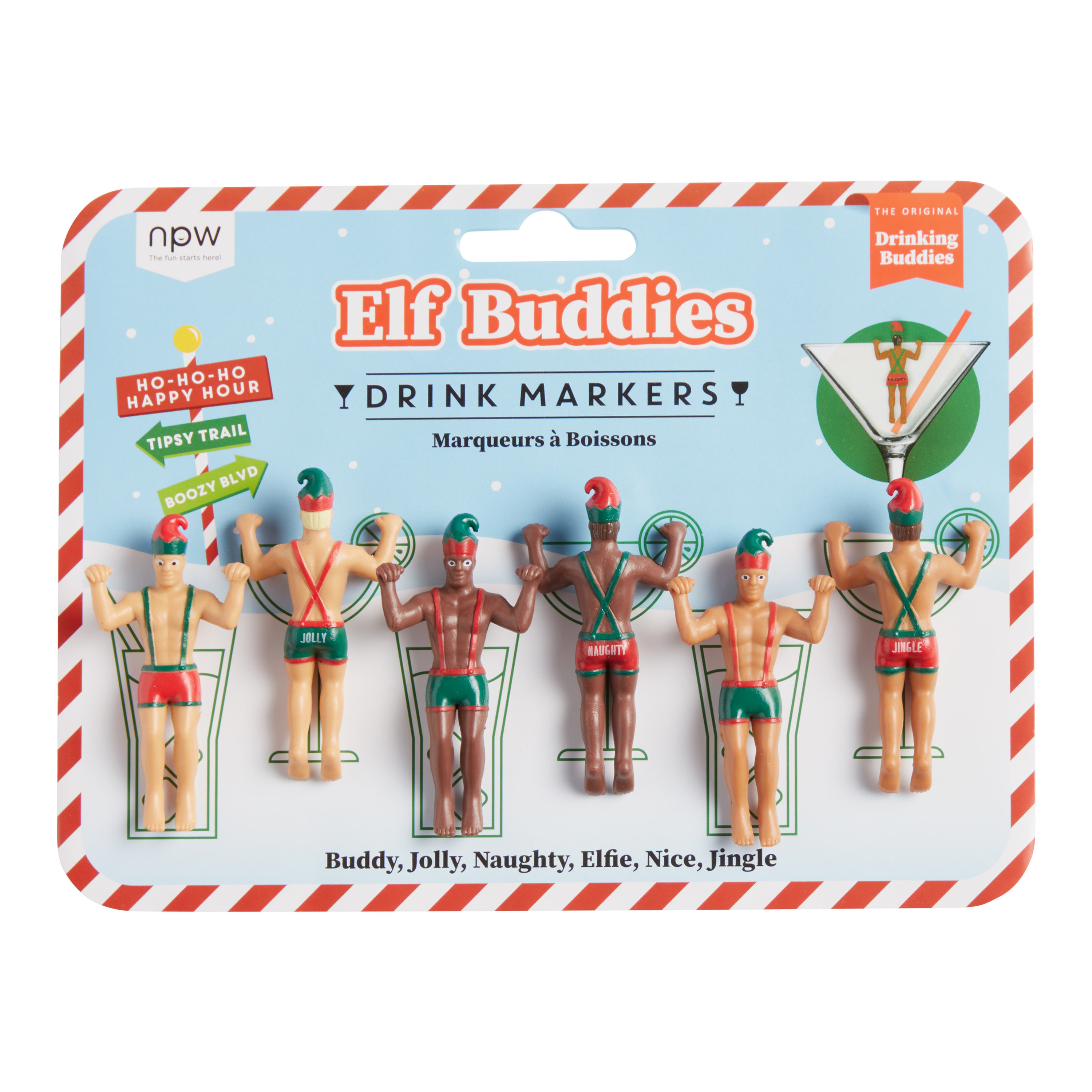 Elf Buddies Glass Markers 6 Pack - World Market | World Market