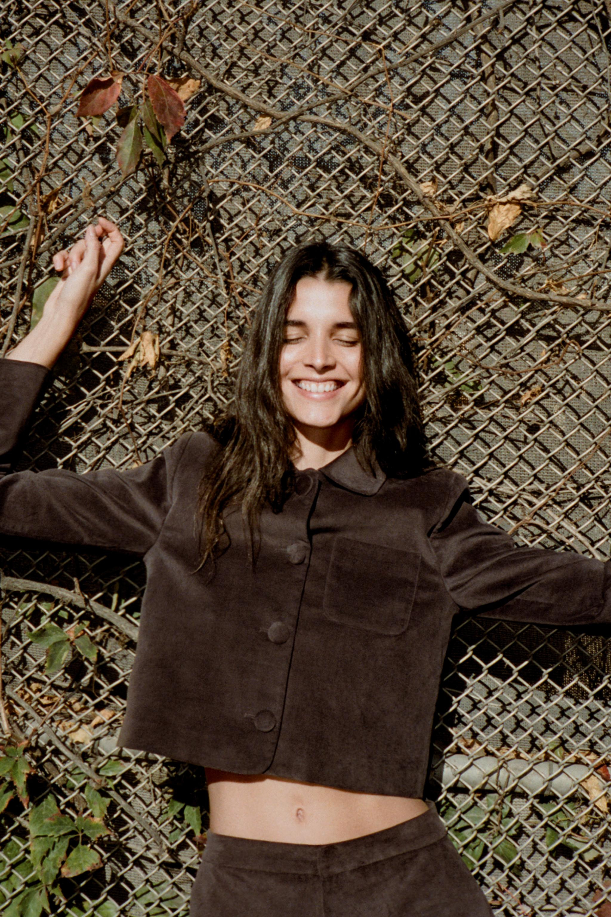 VELVET CROP BLAZER | Zara US