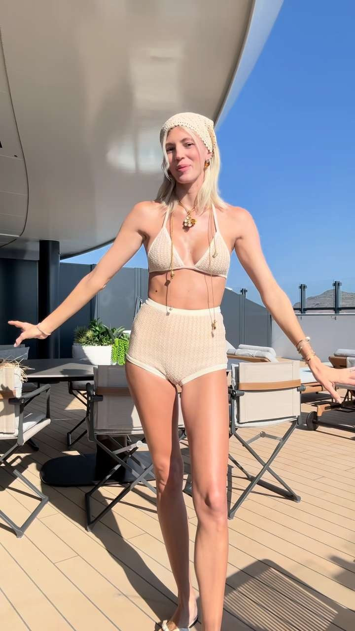 Our first day! 🫶🏼 Sharing my OOTD & cutest knit swim. Wearing this cream DW fringe dress as a coverup today! 

 #LTKStyleTip #LTKShoeCrush #LTKItBag