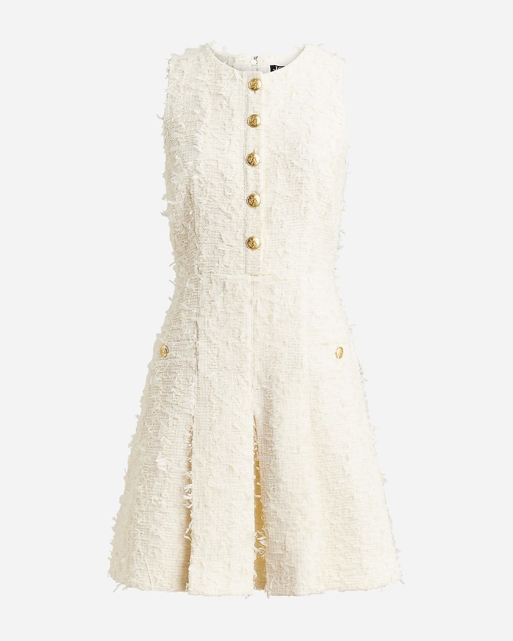 Pleated mini dress in textured tweed | J.Crew US
