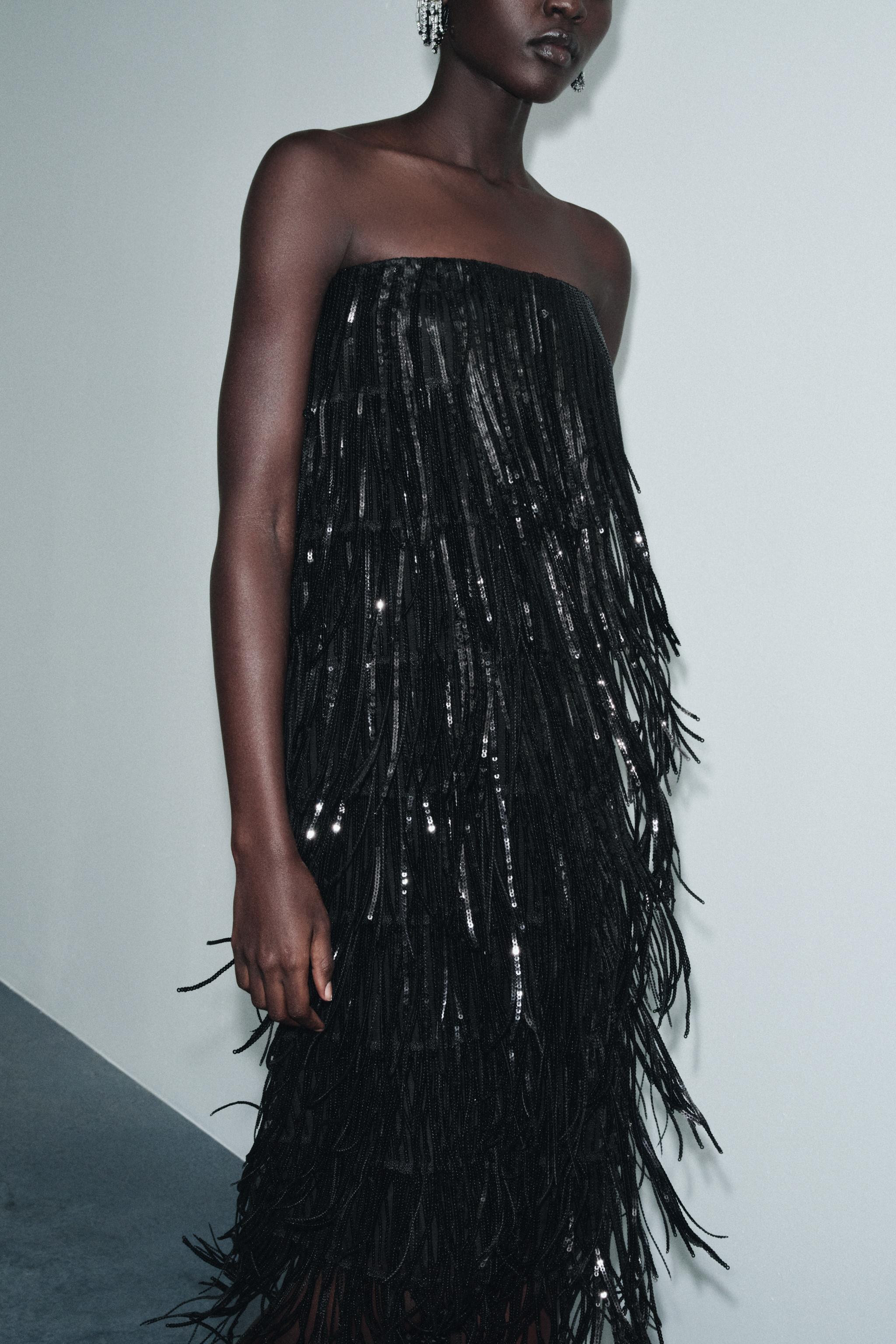 SEQUIN FRINGE DRESS ZW COLLECTION LIMITED EDITION | Zara US