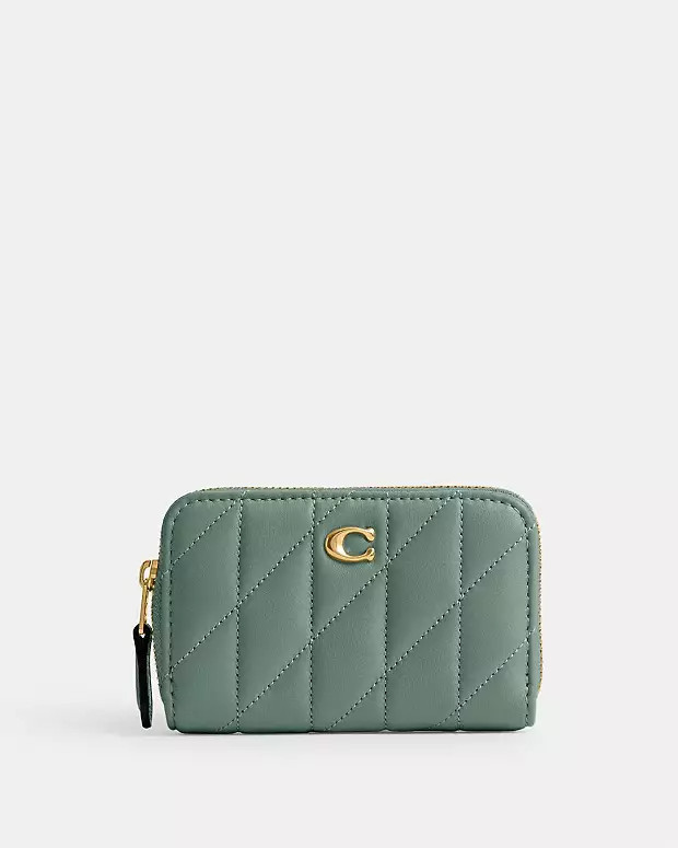 Essential Small Zip Around Card Case With Pillow Quilting | Coach (US)