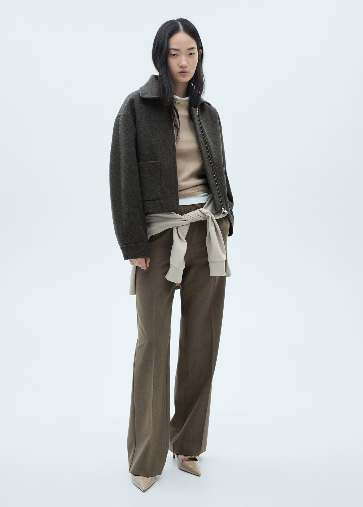 Cropped jacket with pockets - Women | MANGO USA | Mango (US/MX/AU)