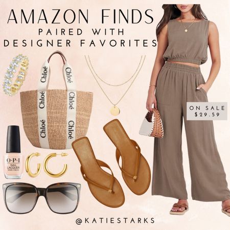 I love a good splurge and save! These Amazon finds go great with some of my favorite designer items! The two-piece set is also on a big sale right now! 

#LTKstyletip #LTKover40 #LTKsalealert