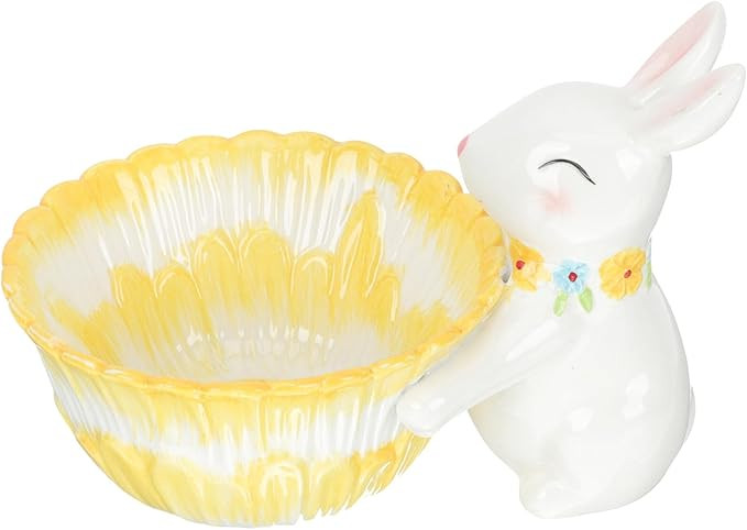 Porcelain Cabbage Bowl Ceramic Bunny Rabbit Candy Bowl Easter Salad Dish Cartoon Cabbage Shaped S... | Amazon (US)