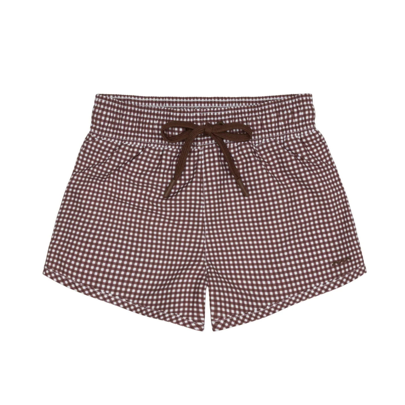 boys cocoa gingham boardie | Minnow